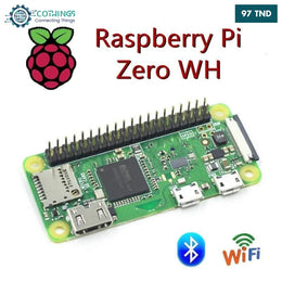 Carte Raspberry Pi Zero WH CPU 1GHz 512 Mo de RAM avec WIFI et Bluetooth PI0 RPI 0 W avec soudure