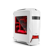 Gaming PC Case - White with Red LED